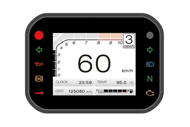 Speedometer Koso RX-3S with TFT display up to 15,000 rpm