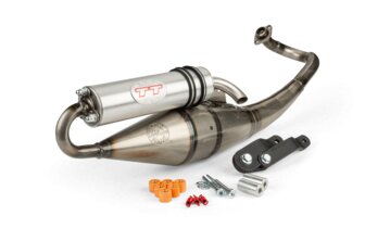 Pot d'échappement LeoVince Hand Made TT Aprilia SR50 (moteur Piaggio)