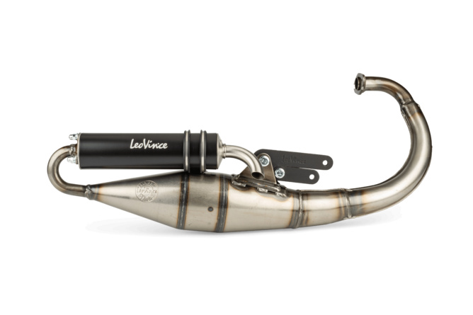 Auspuff LeoVince Handmade TT Black Minarelli stehend