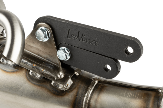 Auspuff LeoVince Handmade TT Black Minarelli stehend