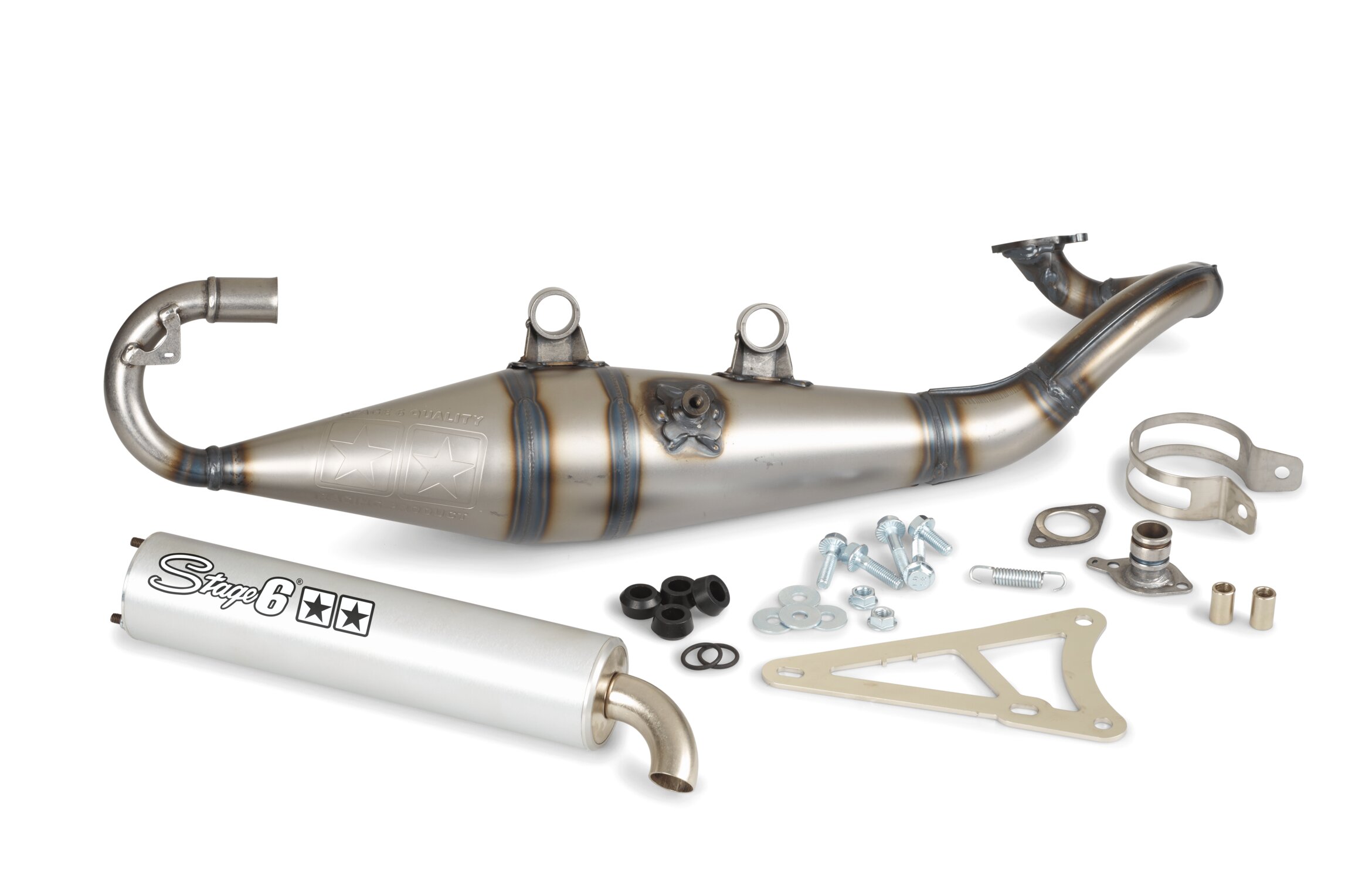 Marmitta Stage6 Pro Replica MK2 Alu Minarelli orizzontale/Cina 2T