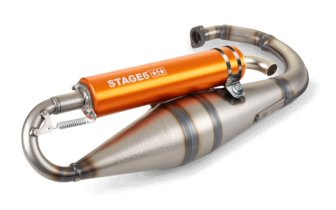 Pot d'échappement Stage6 Pro Replica MK2 Orange MBK Booster