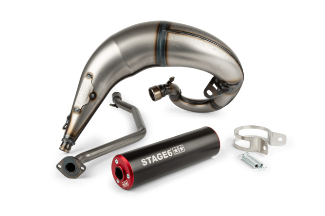 Exhaust Stage6 Streetrace high mount CNC red / black Beta RR 2012 / HM / Vent