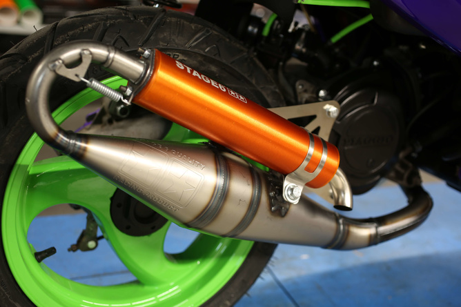 Auspuff Stage6 Pro Replica MK2 Orange Piaggio