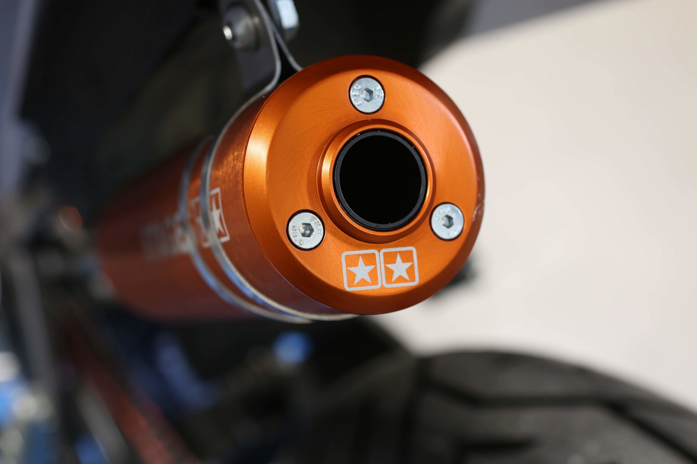 Auspuff Stage6 Streetrace 70cc high mount CNC orange Derbi Senda kaufen