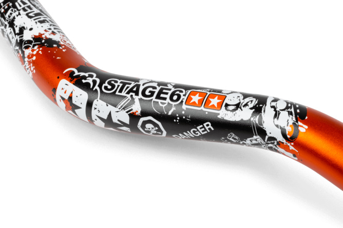 Manubrio Motocross Stage6 Fatbar Design 28,6mm arancio