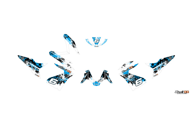 Grafiche Yamaha Aerox dopo 2013 Stage6 blu / nero