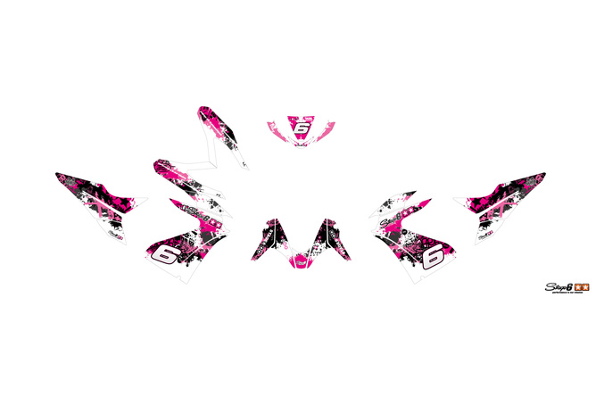 Dekor Kit Yamaha Aerox ab 2013 Stage6 pink / schwarz