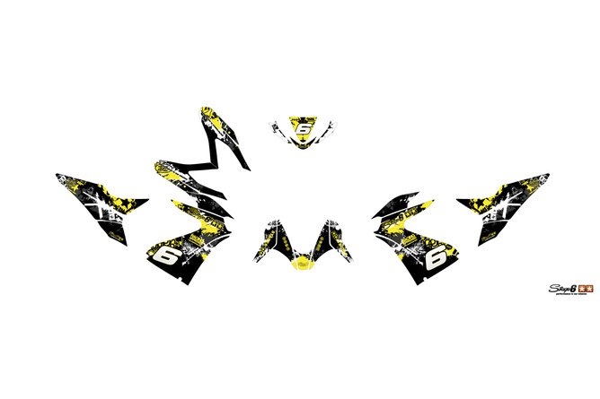 Dekor Kit Yamaha Aerox ab 2013 Stage6 gelb / schwarz
