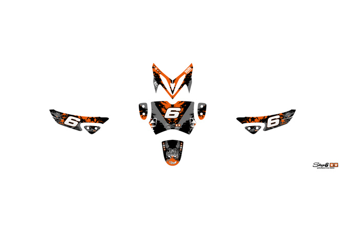 Graphic Kit Yamaha Slider / Stunt Stage6 orange / black