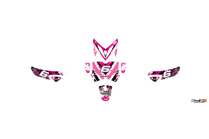 Dekor Kit Yamaha Slider / Stunt Stage6 pink / schwarz