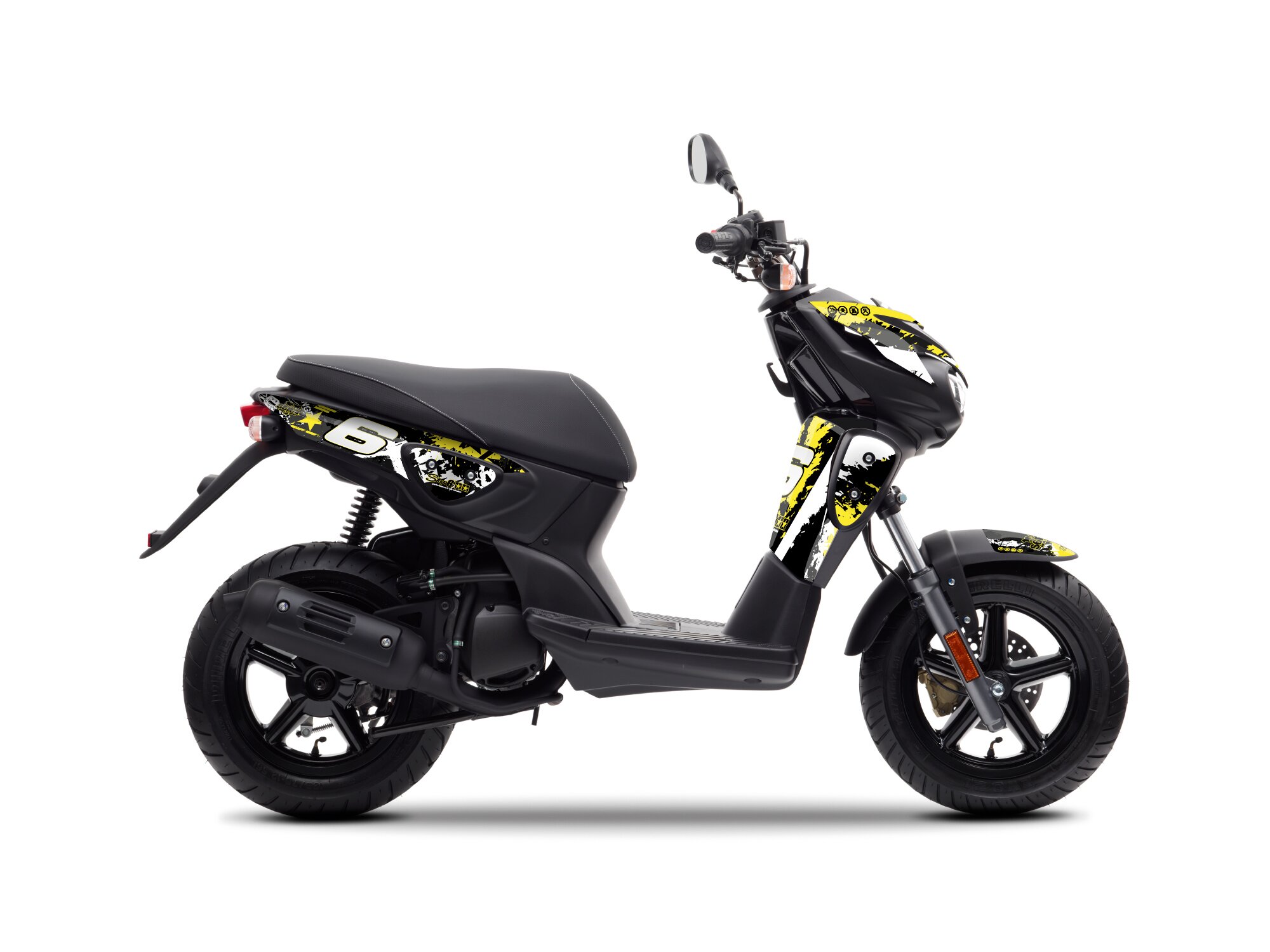 Graphics Kit Yamaha Slider / Stunt Stage6 yellow / black | MAXISCOOT