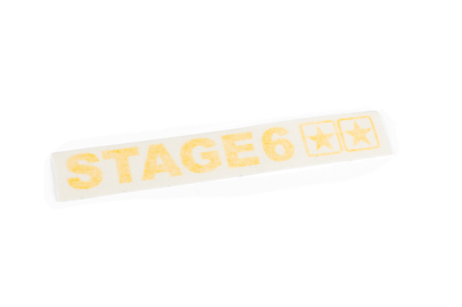 Sticker plotted Stage6 110x33mm yellow