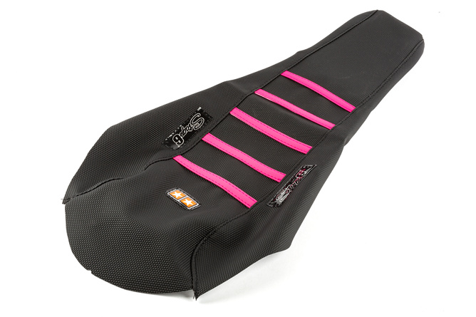 Seat Cover Stage6 black - pink Derbi Senda 2005 - 2010
