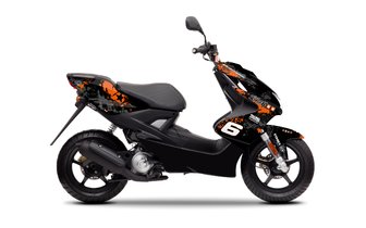Dekor Kit Stage6 orange - schwarz Yamaha Aerox / Nitro bis 2013