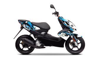 Dekor Kit Stage6 blau - schwarz Yamaha Aerox bis 2013