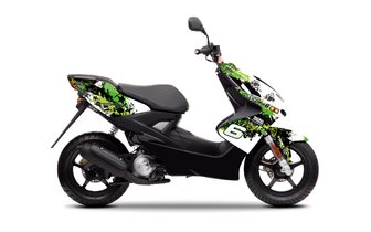 Dekor Kit Stage6 grün - schwarz Yamaha Aerox bis 2013