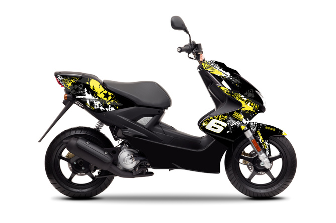 Dekor Kit Yamaha Aerox bis 2013 Stage6 gelb / schwarz