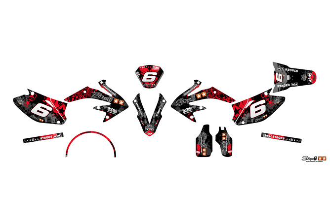 Kit Deco Moto Honda HM 50 Stage6 Rojo / Negro
