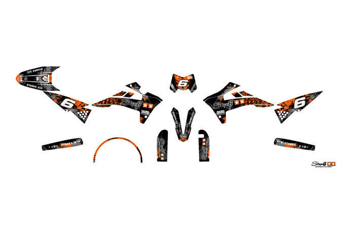 Kit déco Fantic XM 50 2017 - 2022 orange / noir