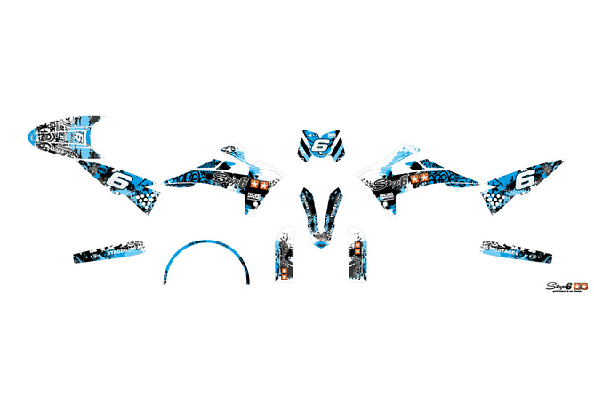 Dekor Kit Fantic XM 50 2017 - 2022 blau / schwarz