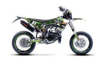Kit déco Stage6 vert - noir Fantic XM 50