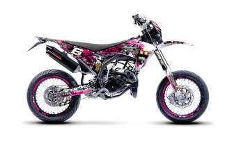Dekor Kit Stage6 pink - schwarz Fantic XM 50