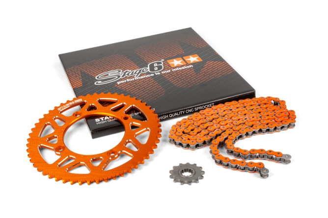 Chain Kit 13x53 - 420 Stage6 aluminium CNC Orange Beta RR 