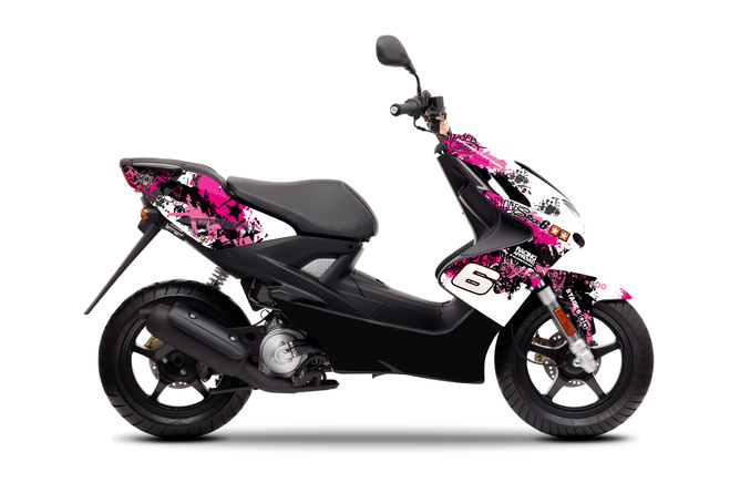 Dekor Kit Yamaha Aerox bis 2013 Stage6 pink / schwarz