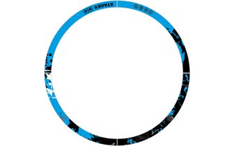 Felgenrandaufkleber Kit 10" Stage6 blau / schwarz