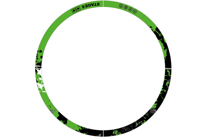 Kit adesivo cerchione 10" Stage6 verde / nero