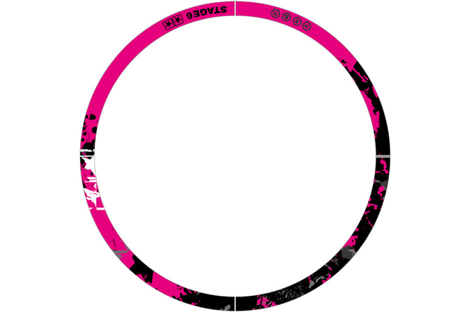 Rim Sticker Kit 10" Stage6 pink / black 