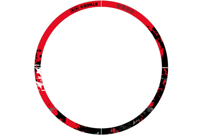 Kit adesivo cerchione 10" Stage6 rosso / nero