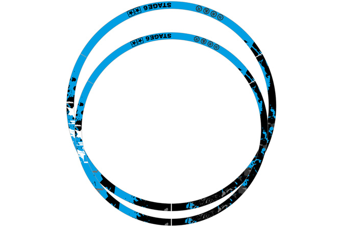 Kit adesivo cerchione 12" Stage6 blu / nero