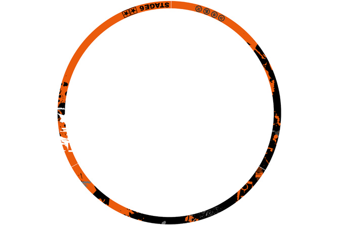 Rim Stickers Moto 17" Stage6 orange / black