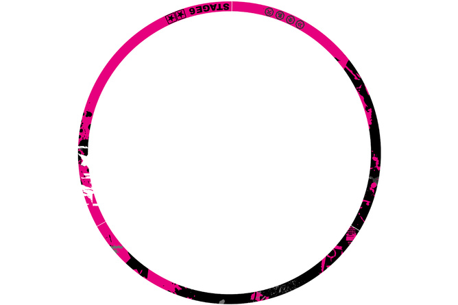 Rim Sticker Kit 17" Stage6 pink / black 