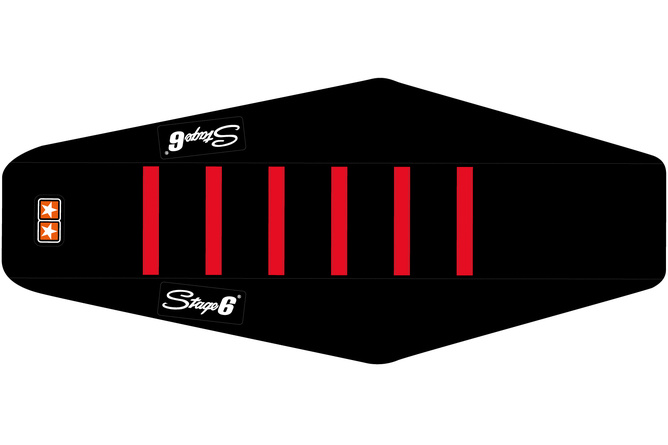 Seat Cover Stage6 black - red Derbi Senda 2005 - 2010