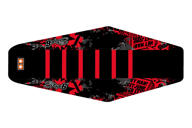 Seat Cover Derbi Senda 2000 - 2010 Stage6 Full Covering red / black