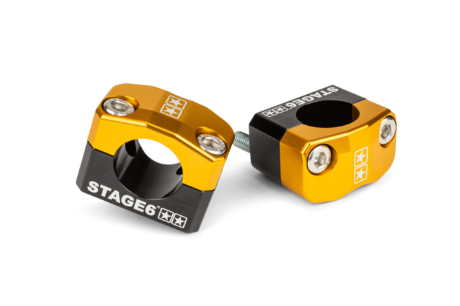 Handlebar Clamps / Brackets Stage6 28,6mm yellow