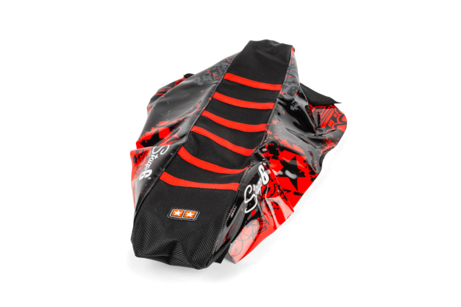 Seat Cover Yamaha DT Stage6 Full Covering red / black