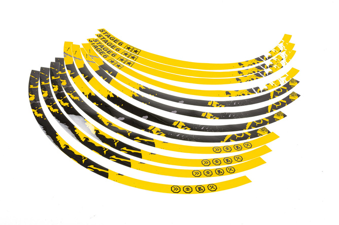 Kit adesivo cerchione 10" Stage6 giallo / nero
