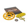 Chain Kit 14x53 - 420 Stage6 aluminium CNC yellow Peugeot / Rieju