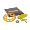 Chain Kit 14x53 - 420 Stage6 aluminium CNC yellow Rieju MRT
