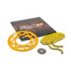 Chain Kit 14x53 - 420 Stage6 aluminium CNC yellow Derbi DRD Pro