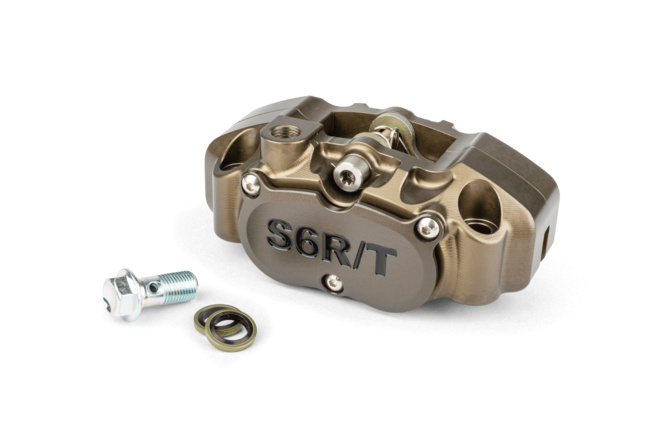 4-piston Caliper with adapter Brembo Stage6 R/T Hard anodised