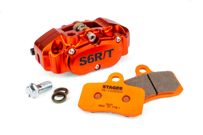 Brake Kit 4-piston caliper MK2 Stage6 R/T Orange with Racing pads
