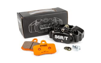 Brake Kit 4-piston caliper MK2 Stage6 R/T Black with Racing pads