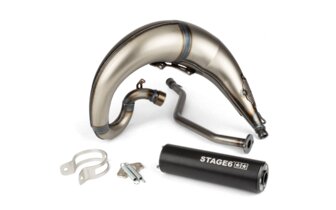Exhaust Stage6 Streetrace high mount CNC black Yamaha DT50
