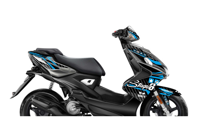 Kit deco Yamaha Aerox dopo 2013 Stage6 Blu