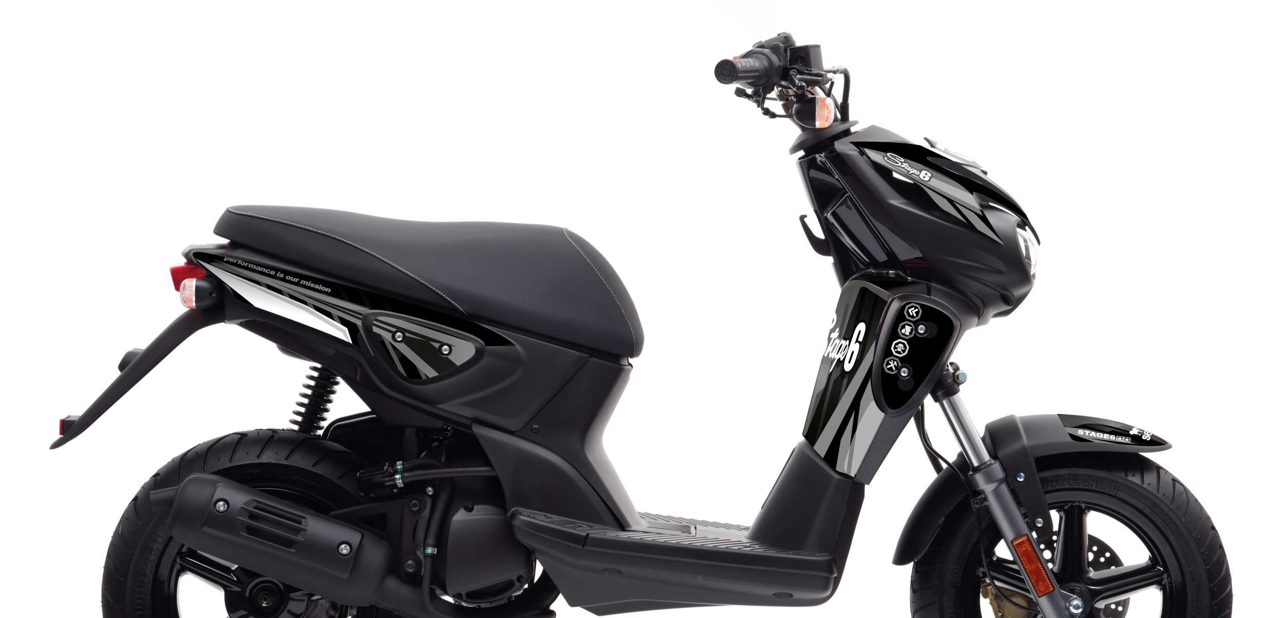 Graphics Kit Yamaha Slider Stage6 Black | MAXISCOOT